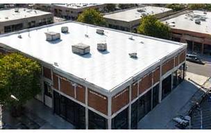 Downtown Commercial Center in Santa Clara with new reflective roof system