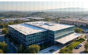 Silicon Valley Tech Campus after custom waterproof roofing retrofit